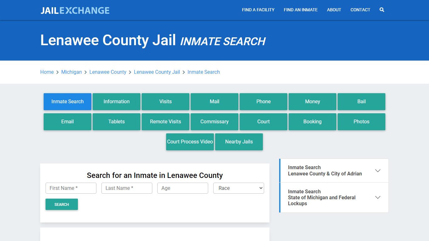 Lenawee County Jail, MI Inmate Search: Roster & Mugshots